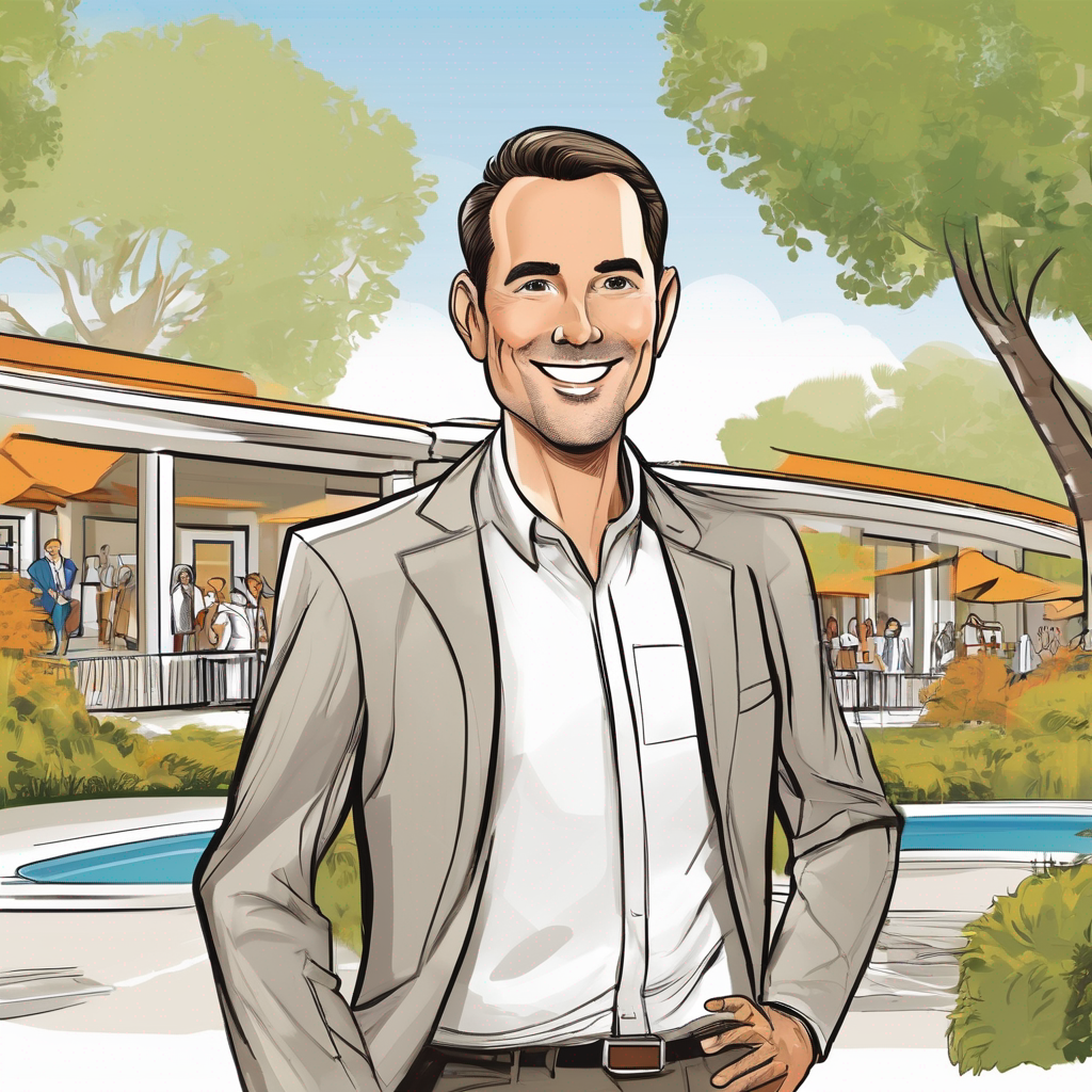 Illustrated member portrait for P. Schoen