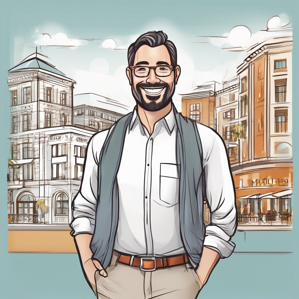 Illustrated member portrait for M. Gomez